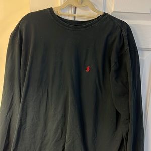 Polo by Ralph, Lauren, long sleeve, black shirt. Size XL.